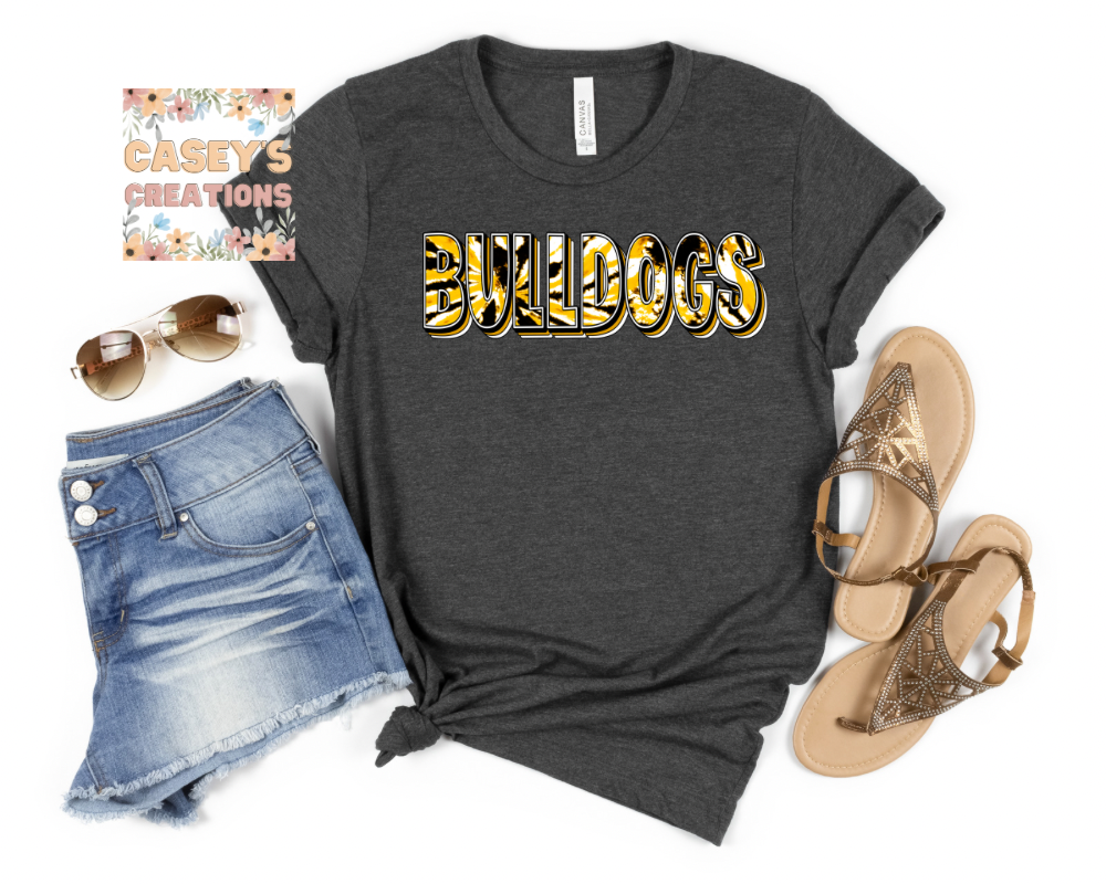 Bulldogs Tie Dye Font