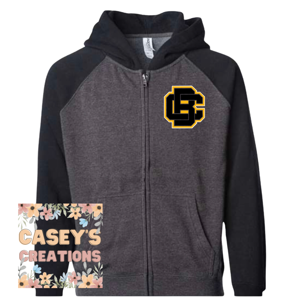 CB logo zipper hoodie