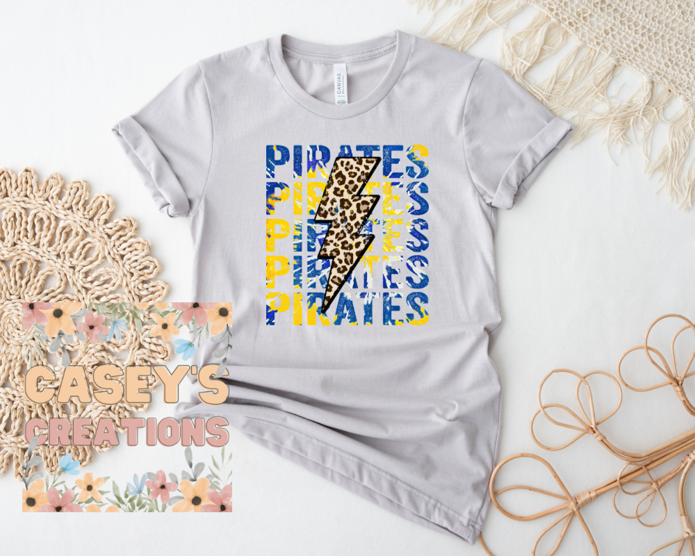 Mascot Tie Dye Leopard Lightning Bolt