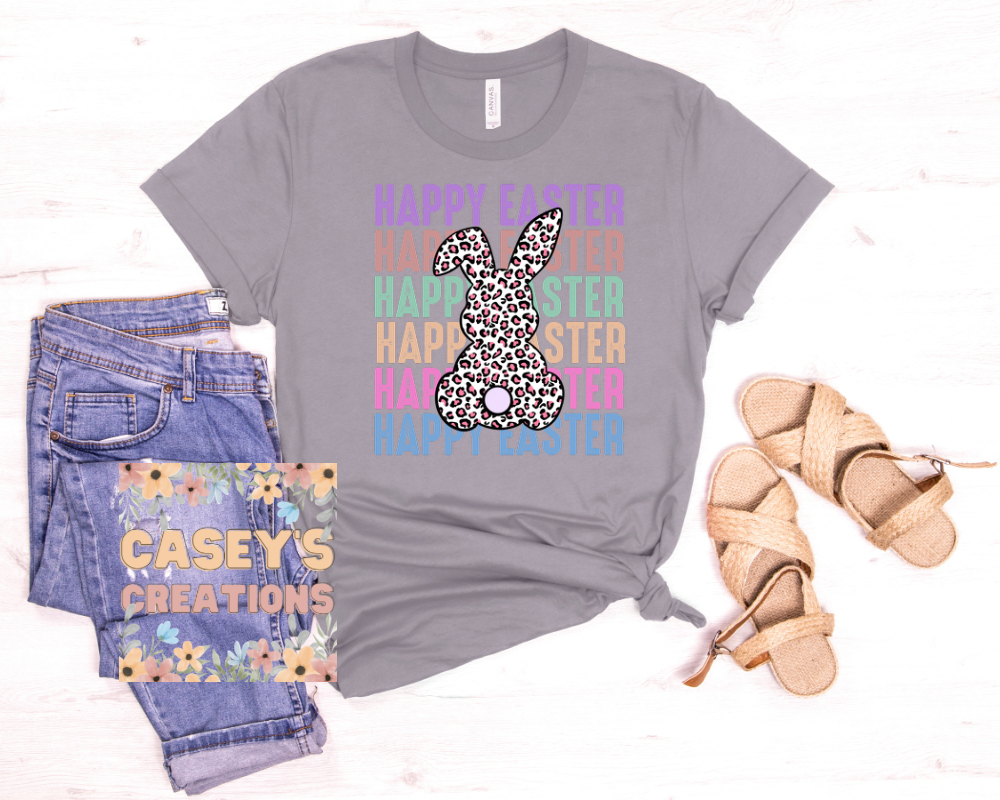 Happy Easter leopard bunny