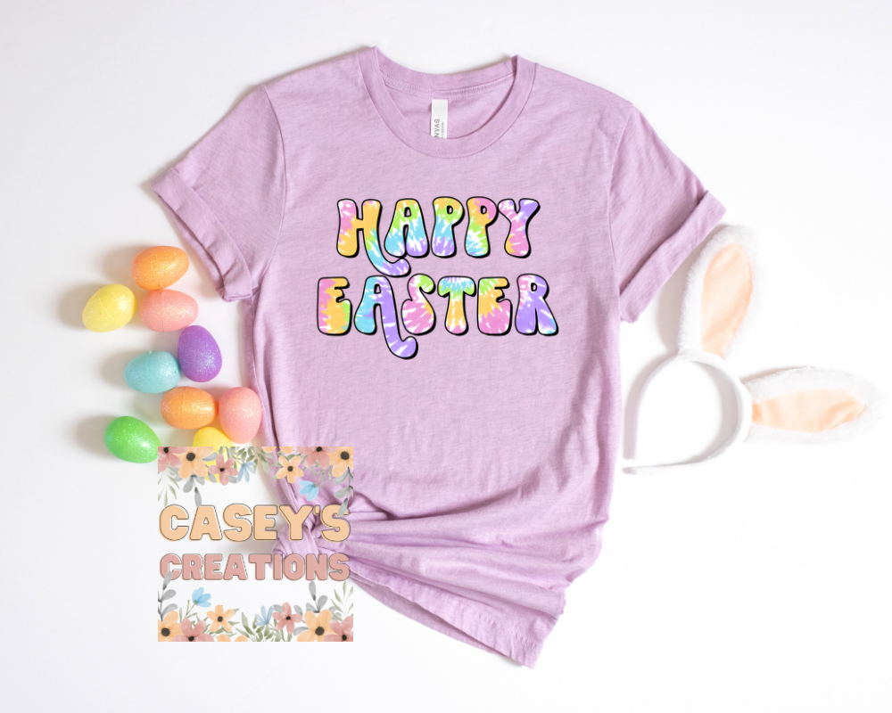 Happy Easter tie dye adult