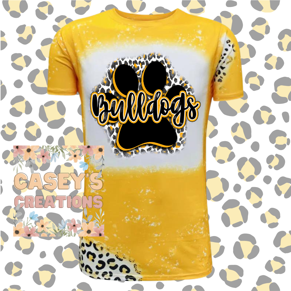 Bleached Leopard print Bulldogs Pawprint