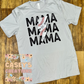 Baseball or softball mama lightning bolt with names on back